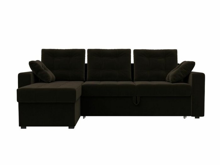 Угловой диван-кровать Камелот коричневого цвета левый угол - купить Угловые диваны по цене 45999.0