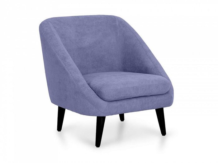 Кресло Corsica серо-синего цвета с черными ножками  - купить Интерьерные кресла по цене 33390.0