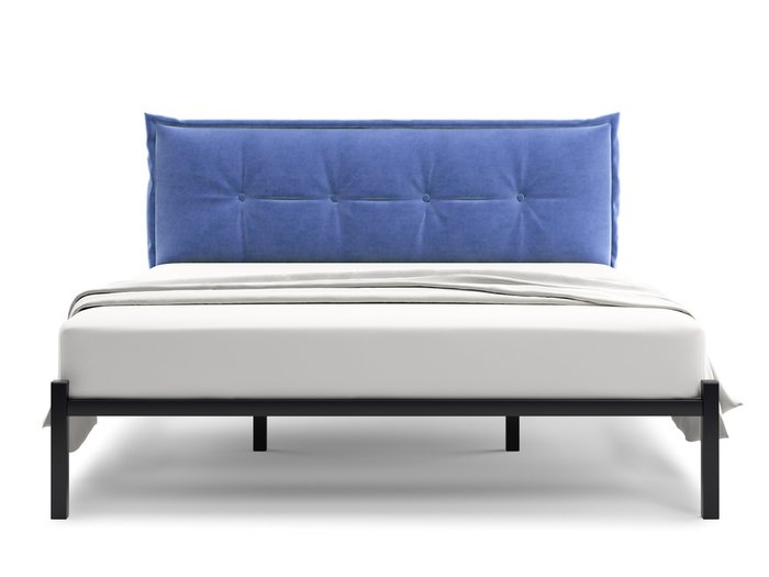 Кровать Лофт Cedrino 180х200 сине-голубого цвета без подъемного механизма - купить Кровати для спальни по цене 19900.0