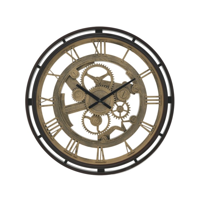 Часы настенные Sip коричнево-золотого цвета 