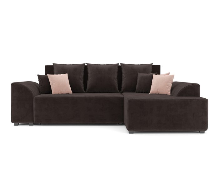 Угловой диван-кровать Каскад коричневого цвета правый угол - купить Угловые диваны по цене 45590.0