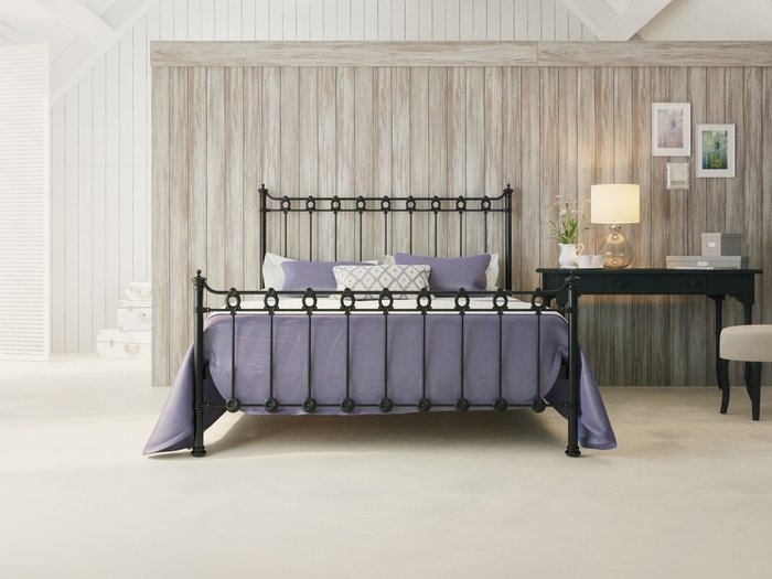 Кровать Капель 180х200 черно-глянцевого цвета