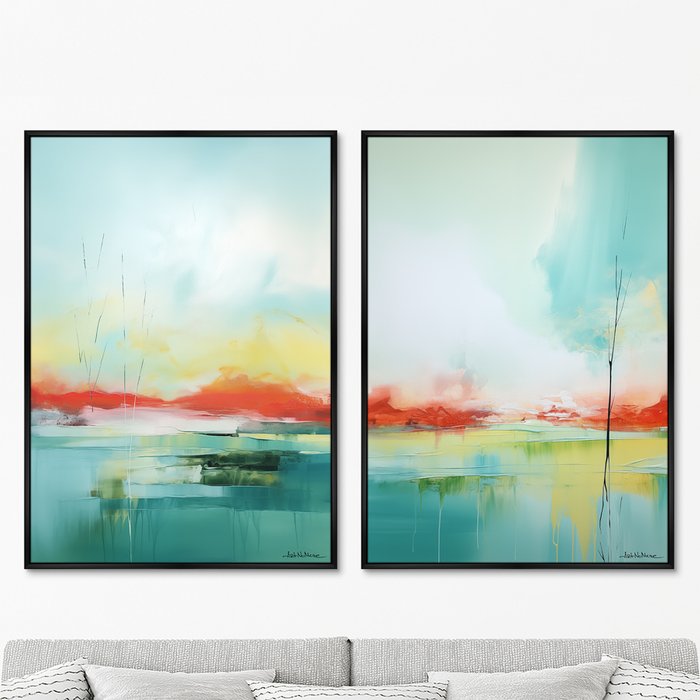 Набор из двух репродукций картин Landscape Collection, Awakening, 2024г. - купить Картины по цене 49998.0