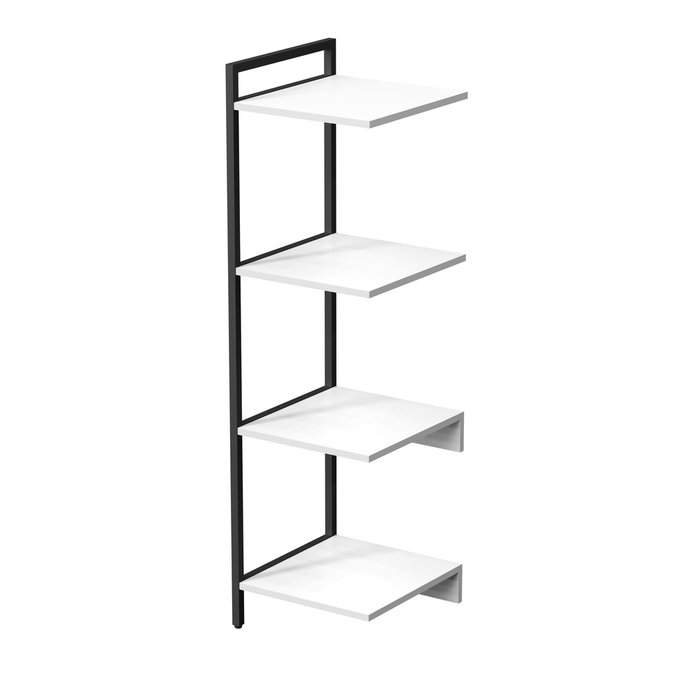 Стеллаж промежуточный 10СПС.4.400 средний 4 полки белого цвета