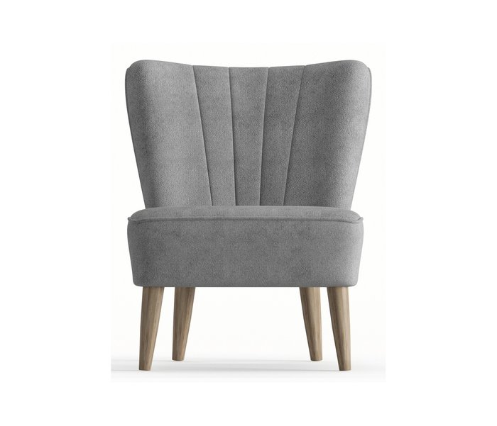 Кресло Пальмира в обивке из велюра серого цвета - купить Интерьерные кресла по цене 16490.0