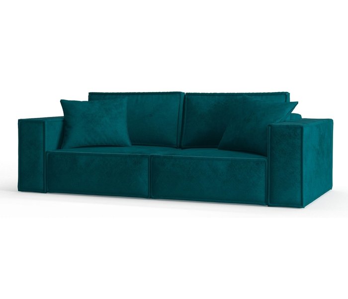 Диван-кровать из велюра Ли Рой темно-зеленого цвета