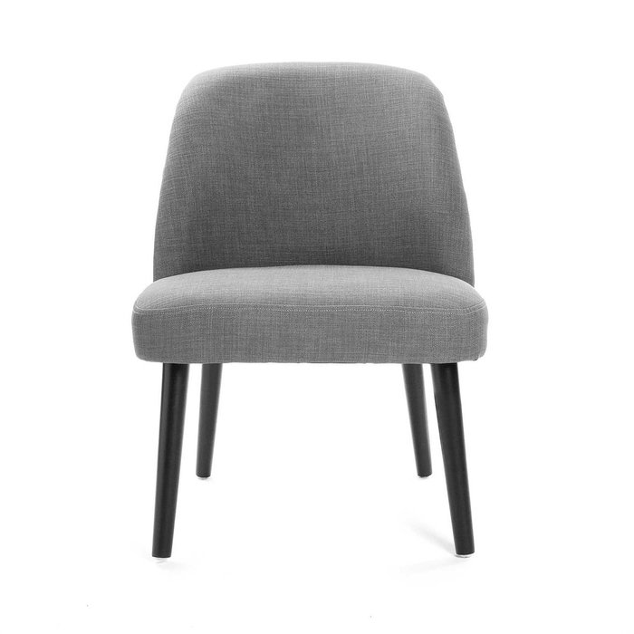 Кресло из дерева и ткани серого цвета - купить Интерьерные кресла по цене 25200.0