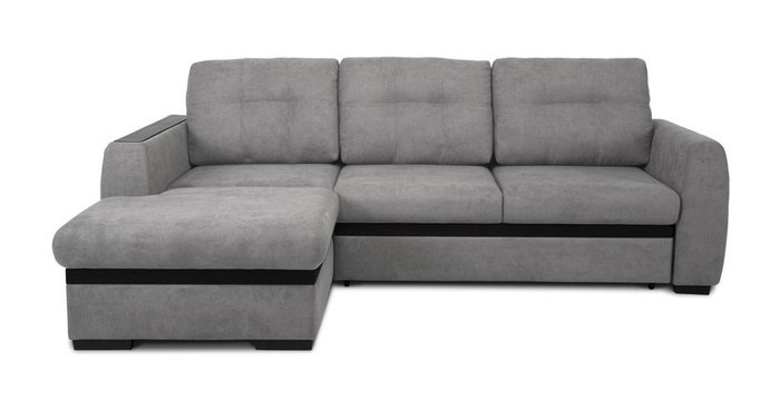 Угловой модульный диван-кровать Айдер серого цвета 