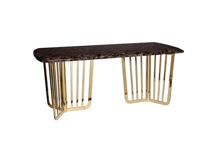 Стол обеденный коричневый под мрамор - купить Обеденные столы по цене 222800.0