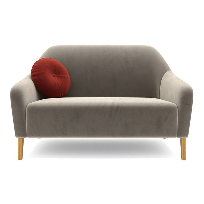 Двухместный диван Miami lux серого цвета - купить Прямые диваны по цене 51300.0