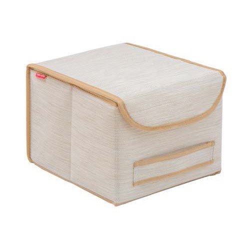 Коробка для хранения Casy Home с крышкой бежевая  - купить Декоративные коробки по цене 1475.0