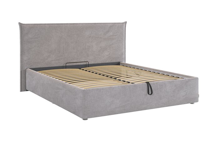 Кровать Лада 160х200 серого цвета с подъемным механизмом - купить Кровати для спальни по цене 32180.0