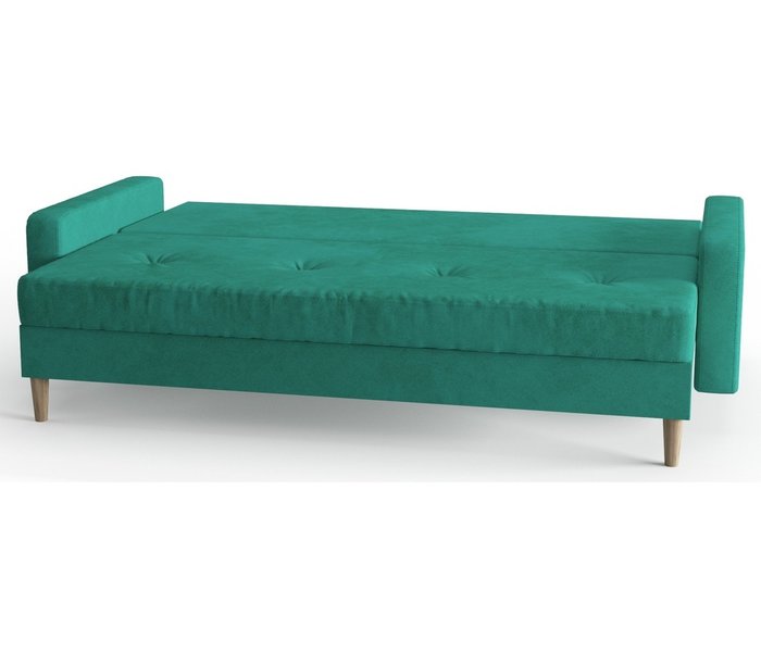 Диван-кровать из велюра Basel бирюзового цвета - лучшие Прямые диваны в INMYROOM