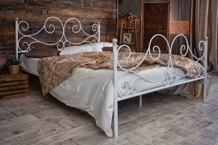 Кованая кровать Верона 1.8 с двумя спинками 180х200 - купить Кровати для спальни по цене 32990.0