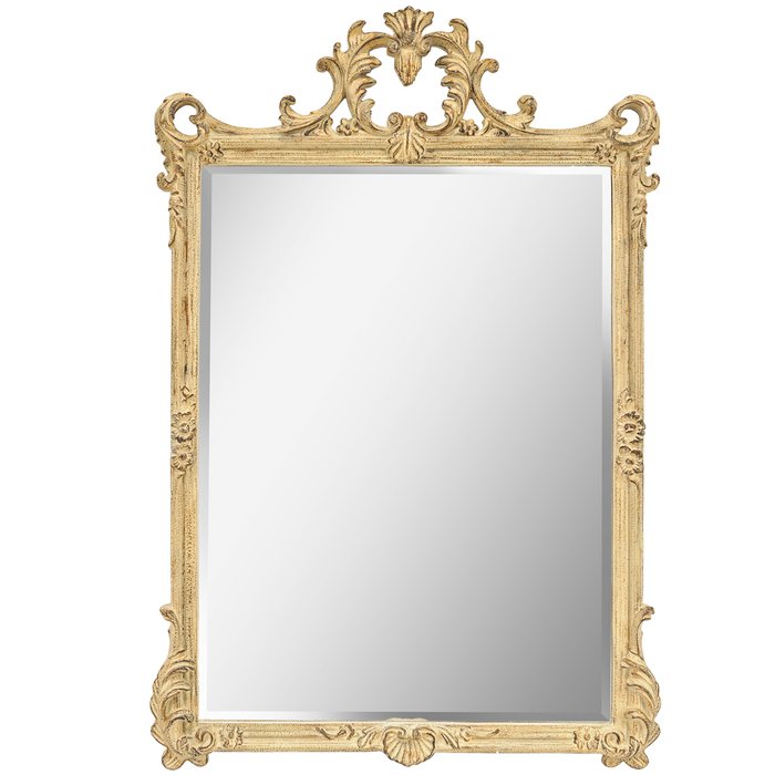 Настенное зеркало Манон в раме бежевого цвета