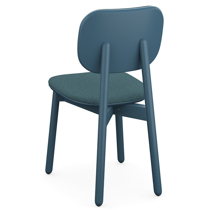 Стул Saga в обивке из рогожки сине-зеленого цвета - лучшие Обеденные стулья в INMYROOM