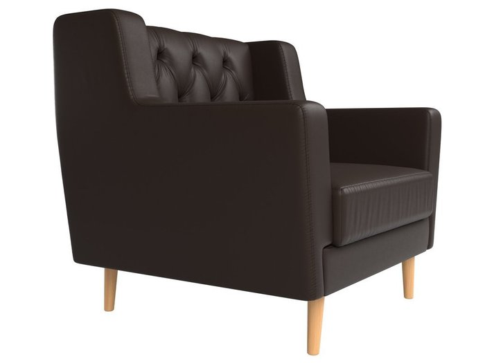 Кресло Брайтон Люкс темно-коричневого цвета (экокожа) - лучшие Интерьерные кресла в INMYROOM