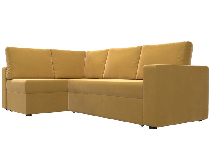 Угловой диван-кровать Оливер желтого цвета левый угол - лучшие Угловые диваны в INMYROOM