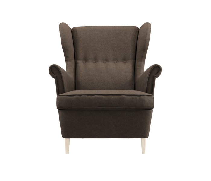 Кресло тканевое Бенон коричневого цвета - купить Интерьерные кресла по цене 17990.0