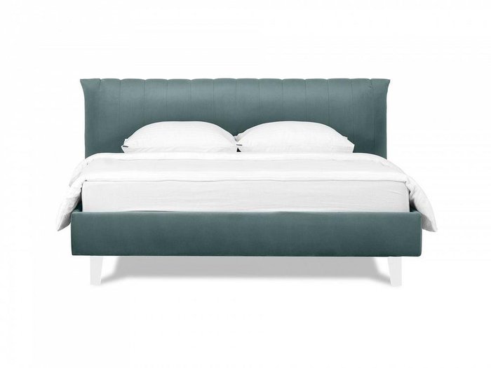 Кровать Queen Anastasia L 160х200 серо-синего цвета