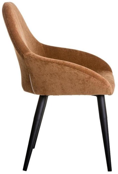 Стул Kent коричневого цвета с черными ножками - лучшие Обеденные стулья в INMYROOM