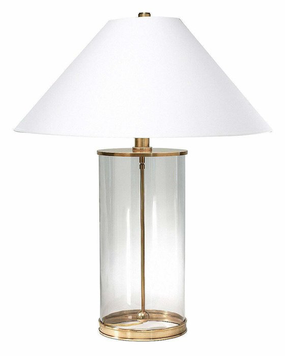 Настольная лампа Сандерс Латунь с белым абажуром