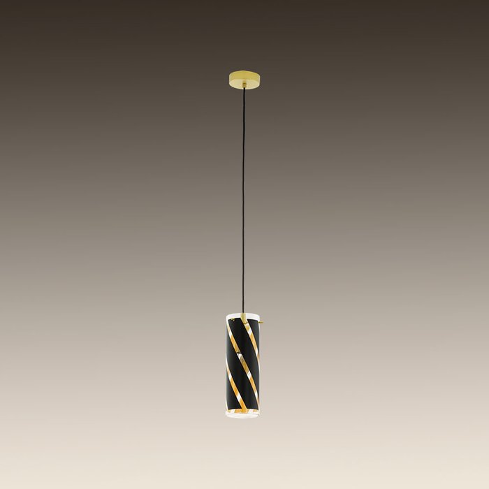 Подвесной светильник Pinto Nero черно-золотого цвета