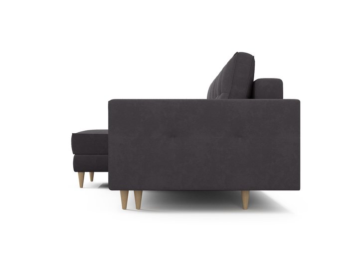 Угловой диван-кровать левый Оtto темно-серого цвета - лучшие Угловые диваны в INMYROOM