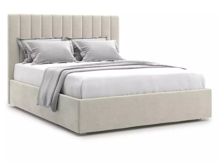 Кровать Premium Mellisa 180х200 бежевого цвета с подъемным механизмом