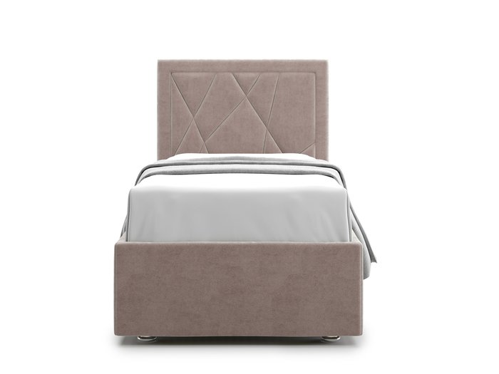 Кровать Premium Milana 3 90х200 коричнево-бежевого цвета с подъемным механизмом - купить Кровати для спальни по цене 60700.0