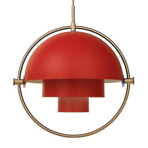 Подвесной светильник Louis Weisdorff Gubi Multi-lite Pendant красного цвета