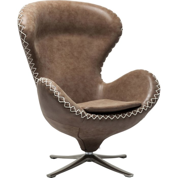Кресло вращающееся Lounge коричневого цвета