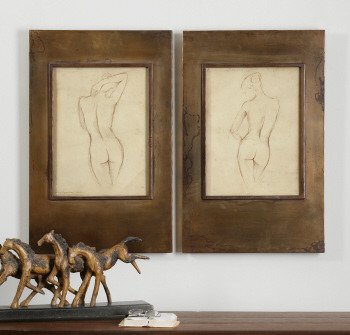 Сет из двух картин Bronze Figures