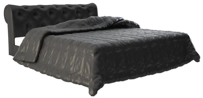 Кровать Adelle Черная Экокожа 160х200 - купить Кровати для спальни по цене 99000.0