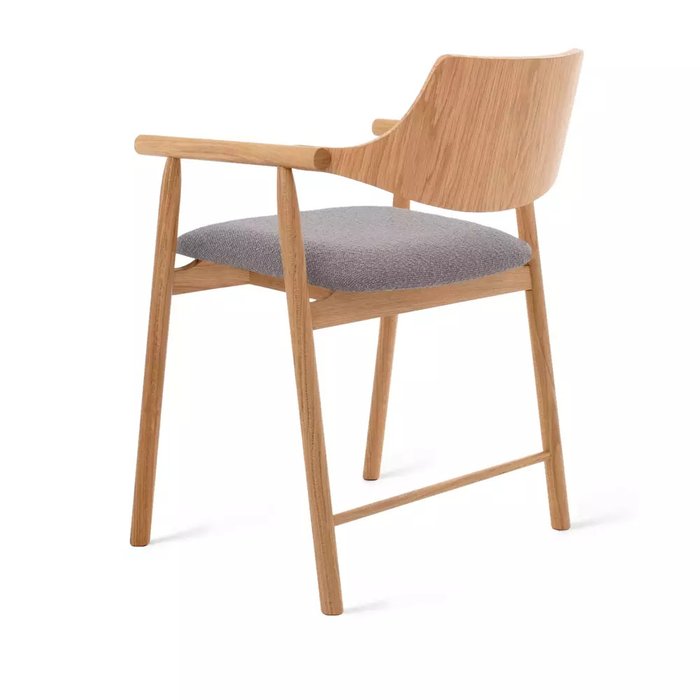 Стул с подлокотниками Viggo бежево-серого цвета - лучшие Обеденные стулья в INMYROOM