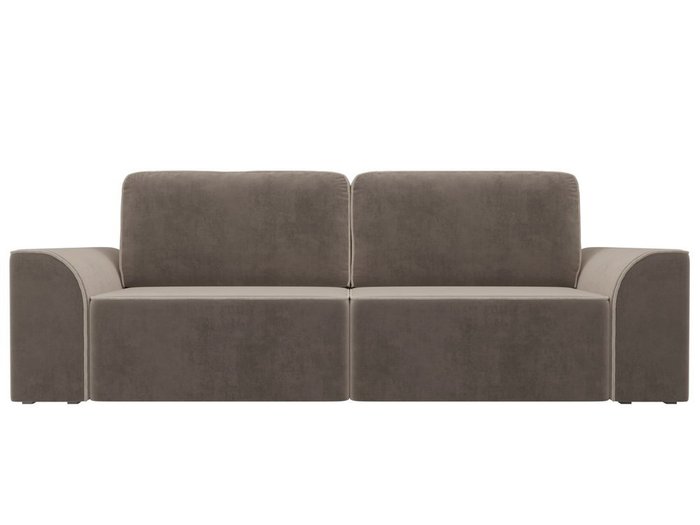 Прямой диван-кровать Вилсон коричневого цвета - купить Прямые диваны по цене 51990.0