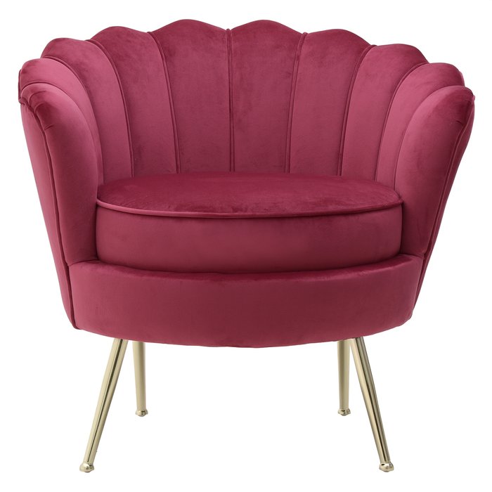 Кресло красного цвета на металлических ножках  - купить Интерьерные кресла по цене 59800.0