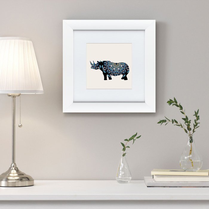 Картина Восточная яркость носорог  2016 г.