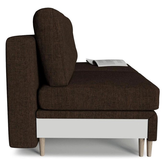 Модуль диван-кровати двухместный Белфаст коричневого цвета - лучшие Прямые диваны в INMYROOM