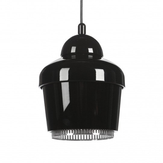 Подвесной светильник черного цвета из металла 