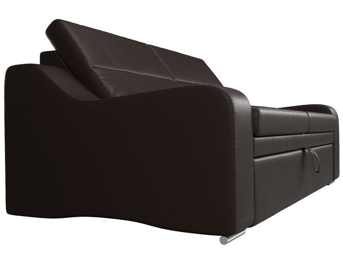 Прямой диван-кровать Медиус коричневого цвета (экокожа) - лучшие Прямые диваны в INMYROOM