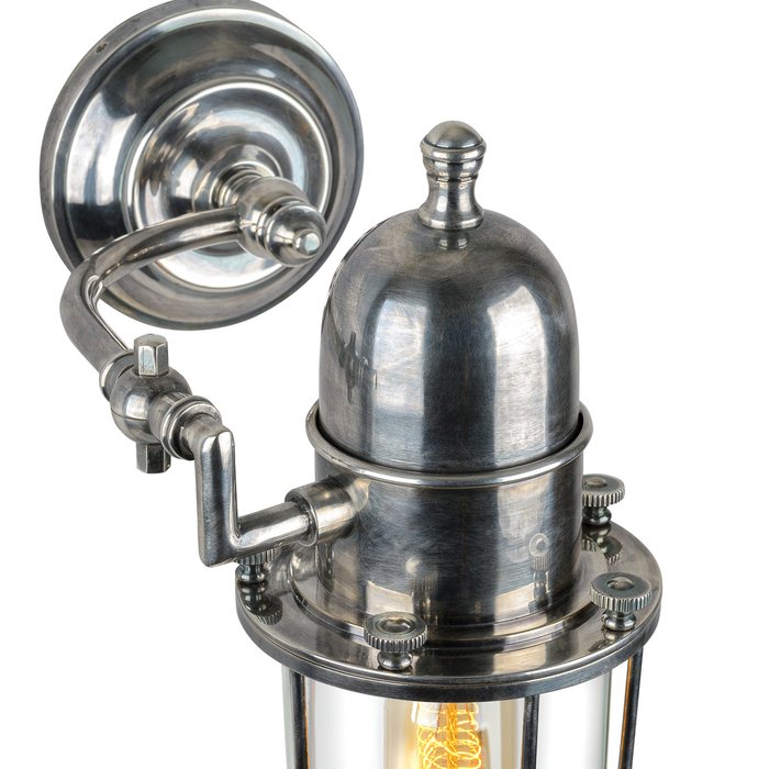 Настенный светильник серебрянного цвета - купить Бра и настенные светильники по цене 35200.0