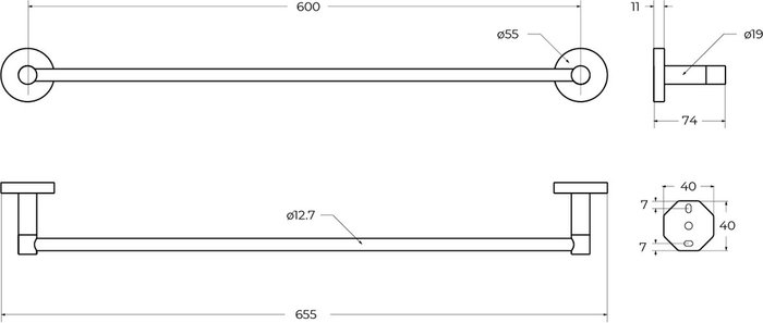 Полотенцедержатель Relax - купить Держатели для полотенец по цене 3960