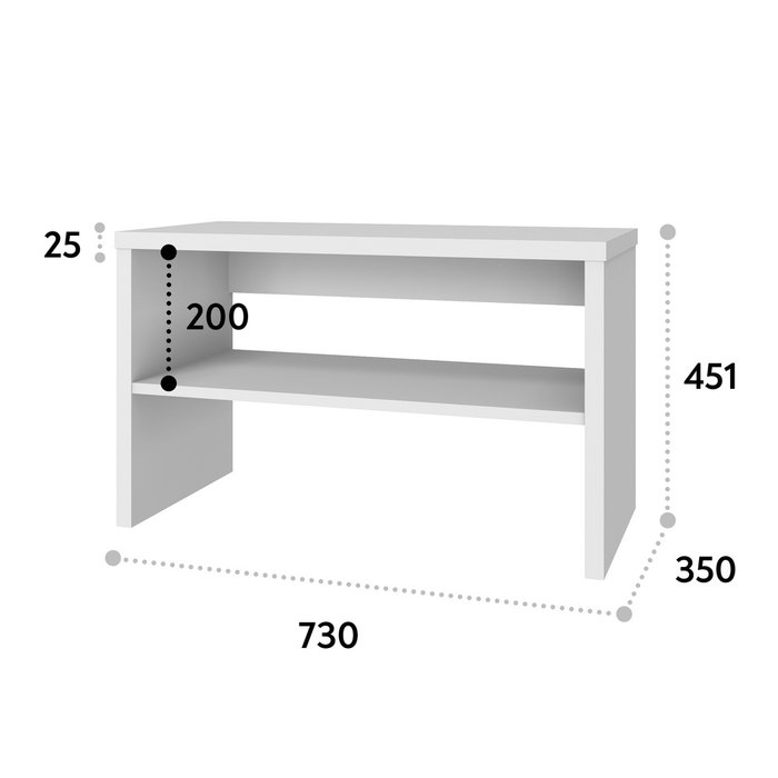 Тумба для обуви Т-12 белый структурный - купить Тумбы для обуви высокие по цене 3098