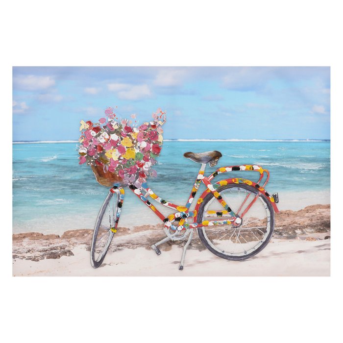 Картина на подрамнике Велосипед у моря