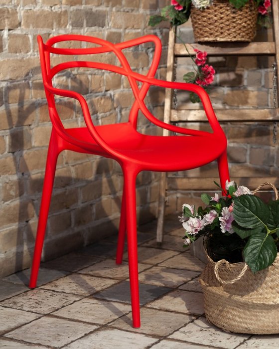 Стул Masters красного цвета - лучшие Садовые стулья в INMYROOM