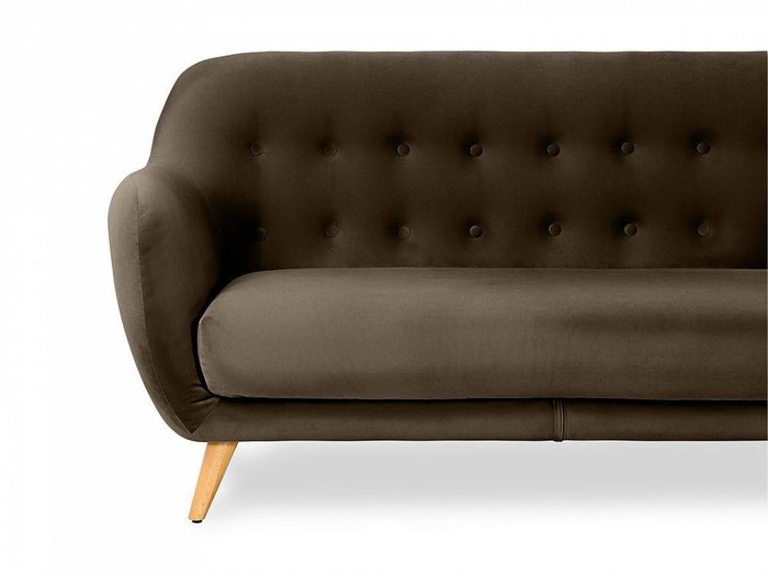 Диван Loa темно-коричневого цвета - лучшие Прямые диваны в INMYROOM