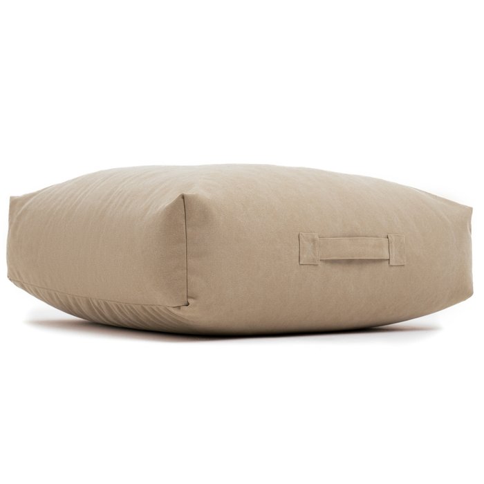 Пуф-подушка XL из натурального хлопка бежевого цвета - купить Бескаркасная мебель по цене 14000.0