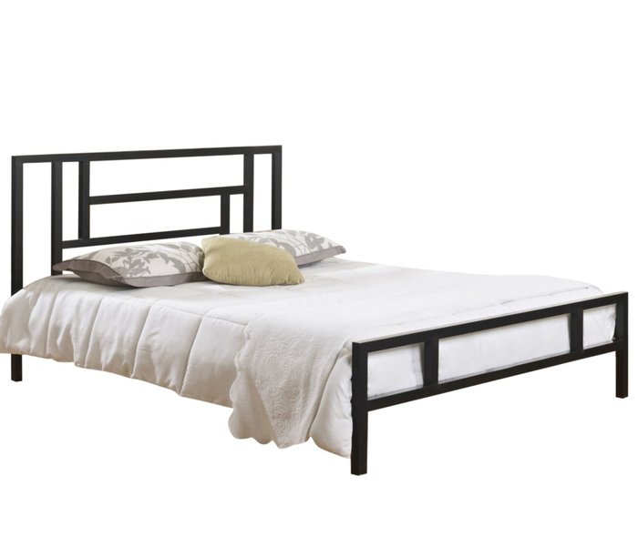 Кровать Вирджиния 140х200 черного цвета - купить Кровати для спальни по цене 24990.0