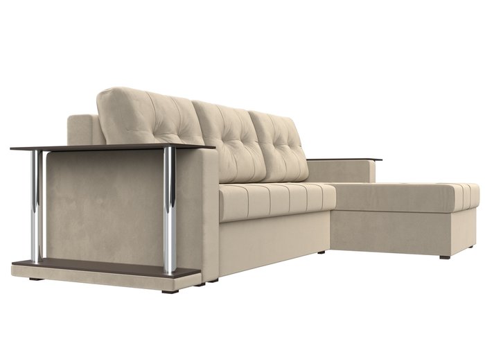 Угловой диван-кровать Даллас бежевого цвета - лучшие Угловые диваны в INMYROOM
